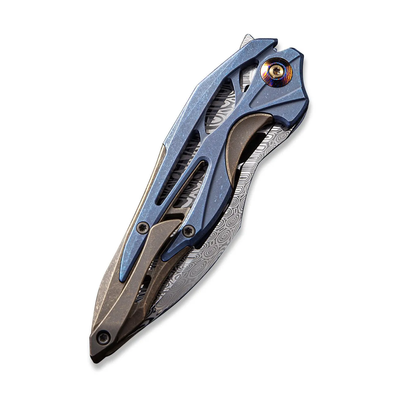 WeKnife Arrakis 906DS-1 Taschenmesser Damasteel Blau-Braun