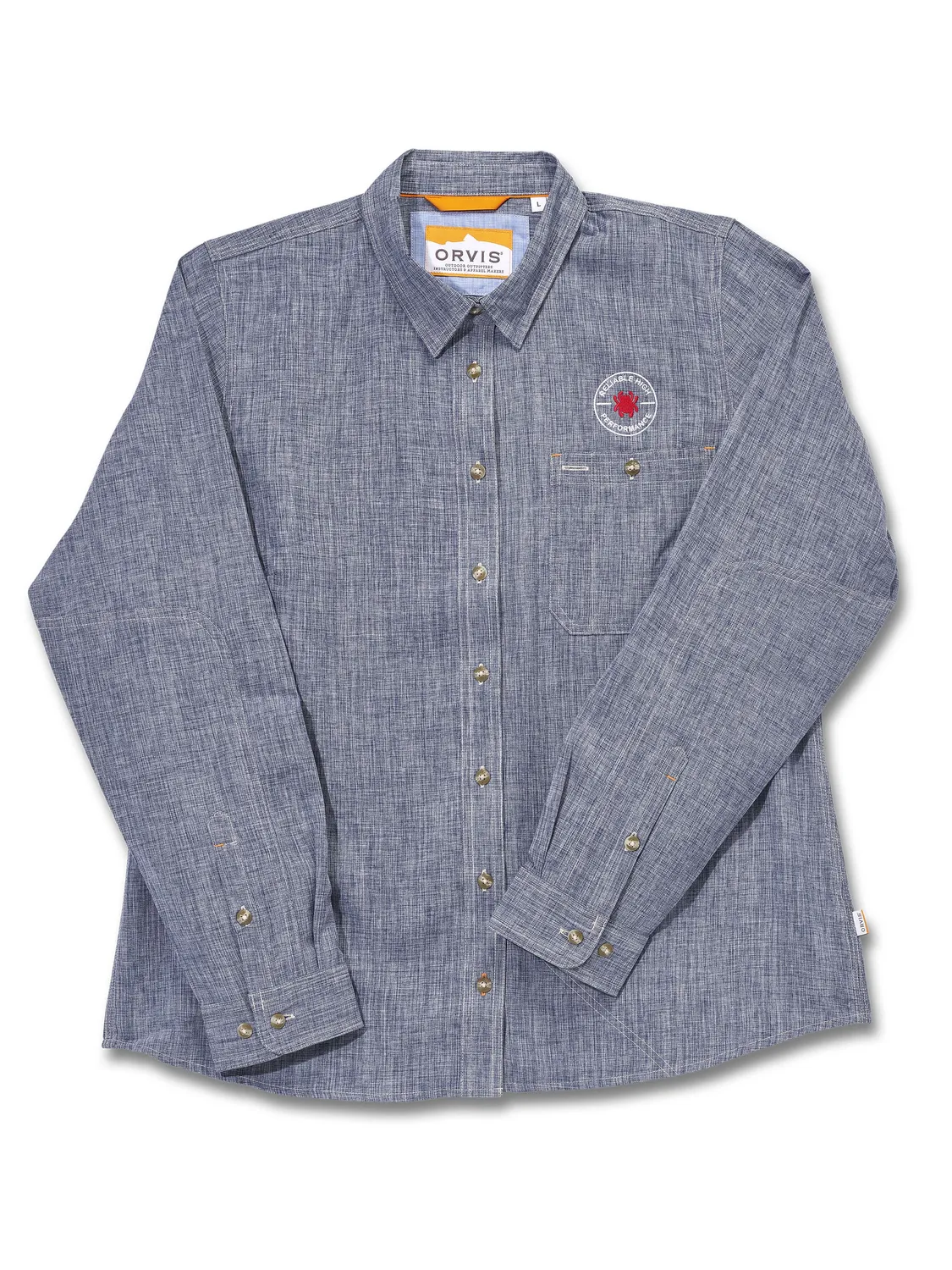 Spyderco Orvis Tech Arbeitshemd Chambray Damen M