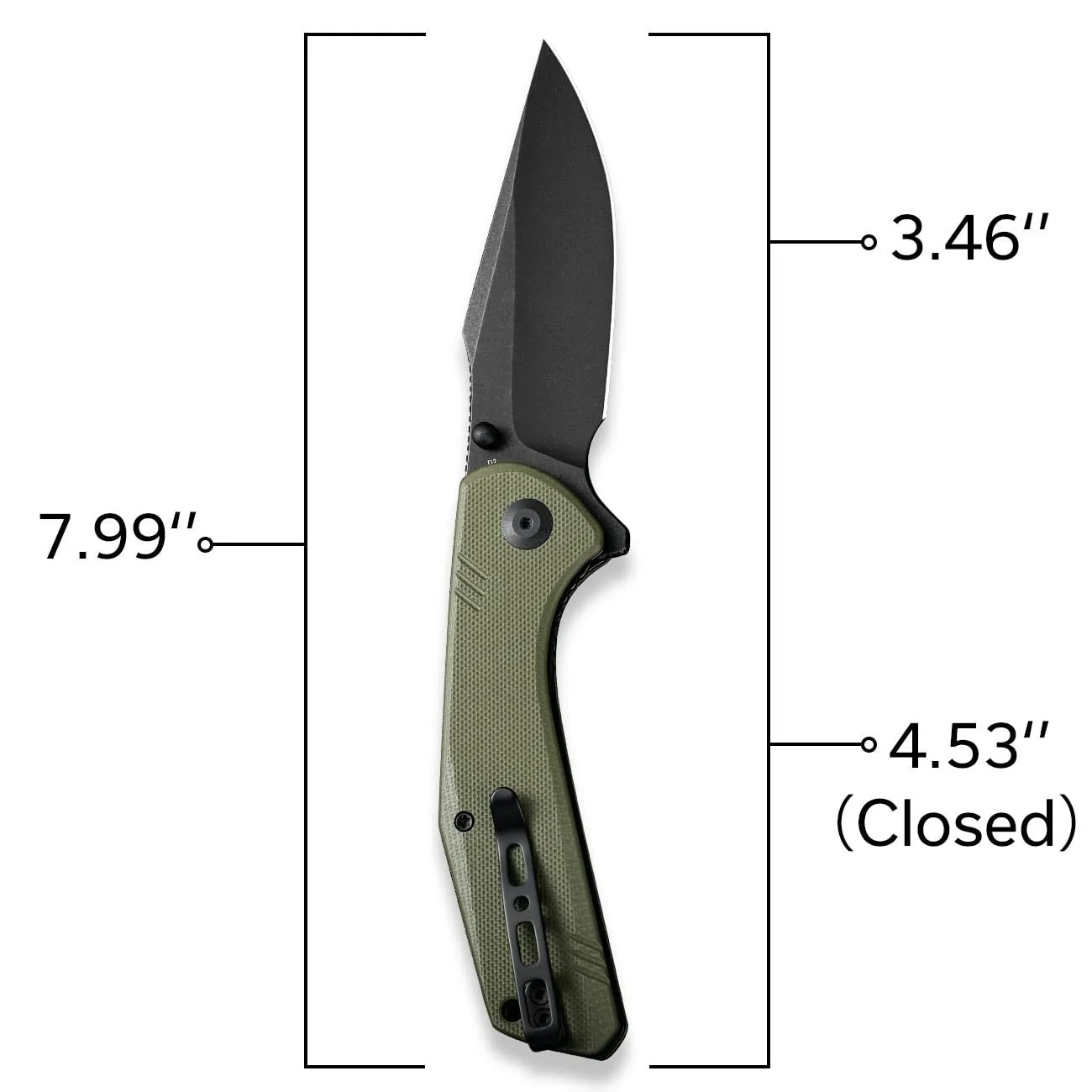 SENCUT Actium SA02E Taschenmesser Grün D2 Drop Point