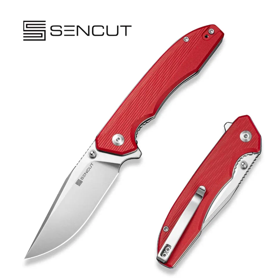 SENCUT Sylor S25056-3 Taschenmesser G10 Rot D2 Clip Point