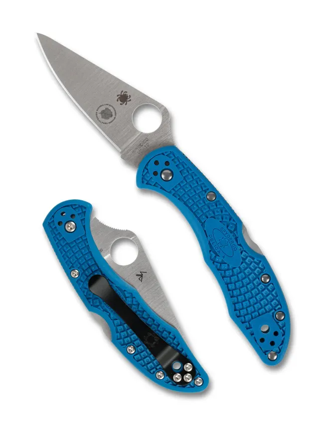 Spyderco Delica 4 Taschenmesser blau NLEOMF