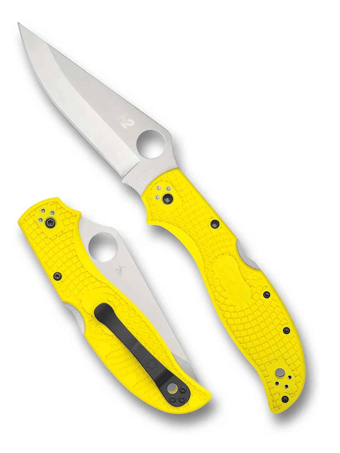 Spyderco Stretch 2 XL Salt Taschenmesser H2 gelb glatt