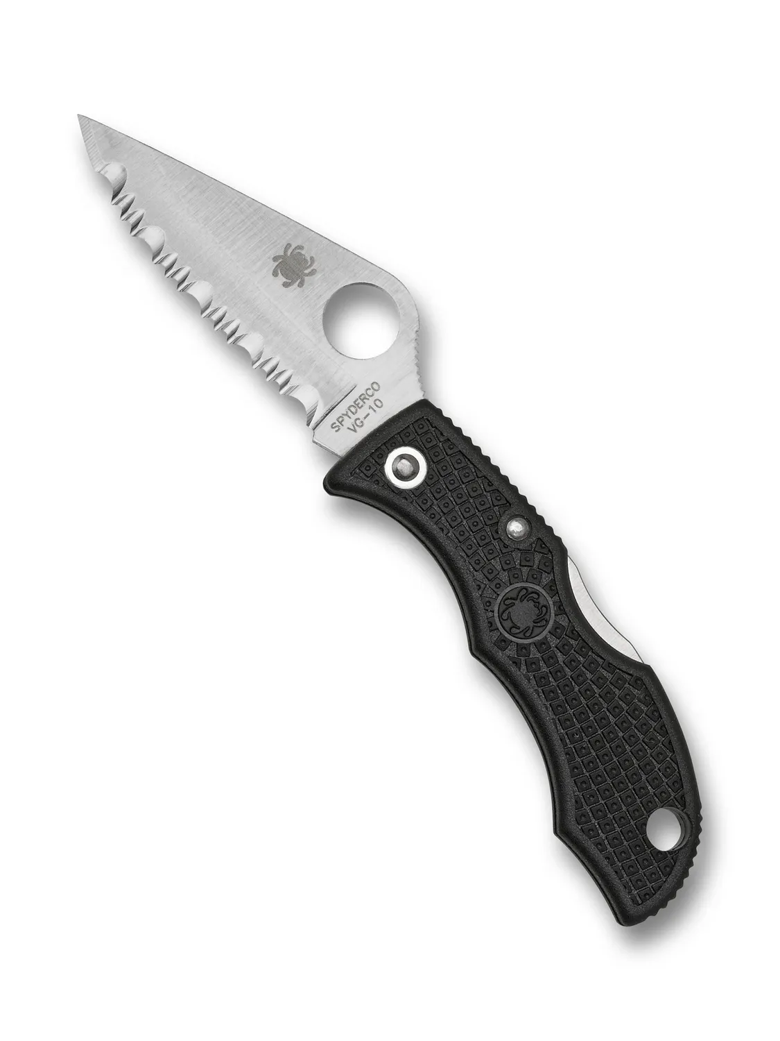 Spyderco Ladybug 3 Taschenmesser Schwarz Glatt VG-10