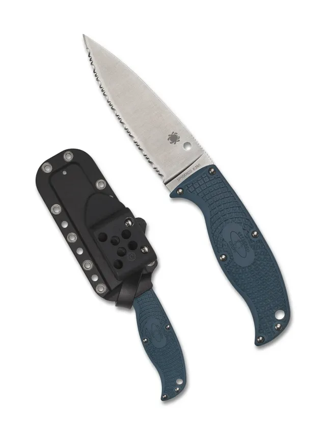 Spyderco Enuff 2 Fixed Blade K390 PlainEdge mit Scheide