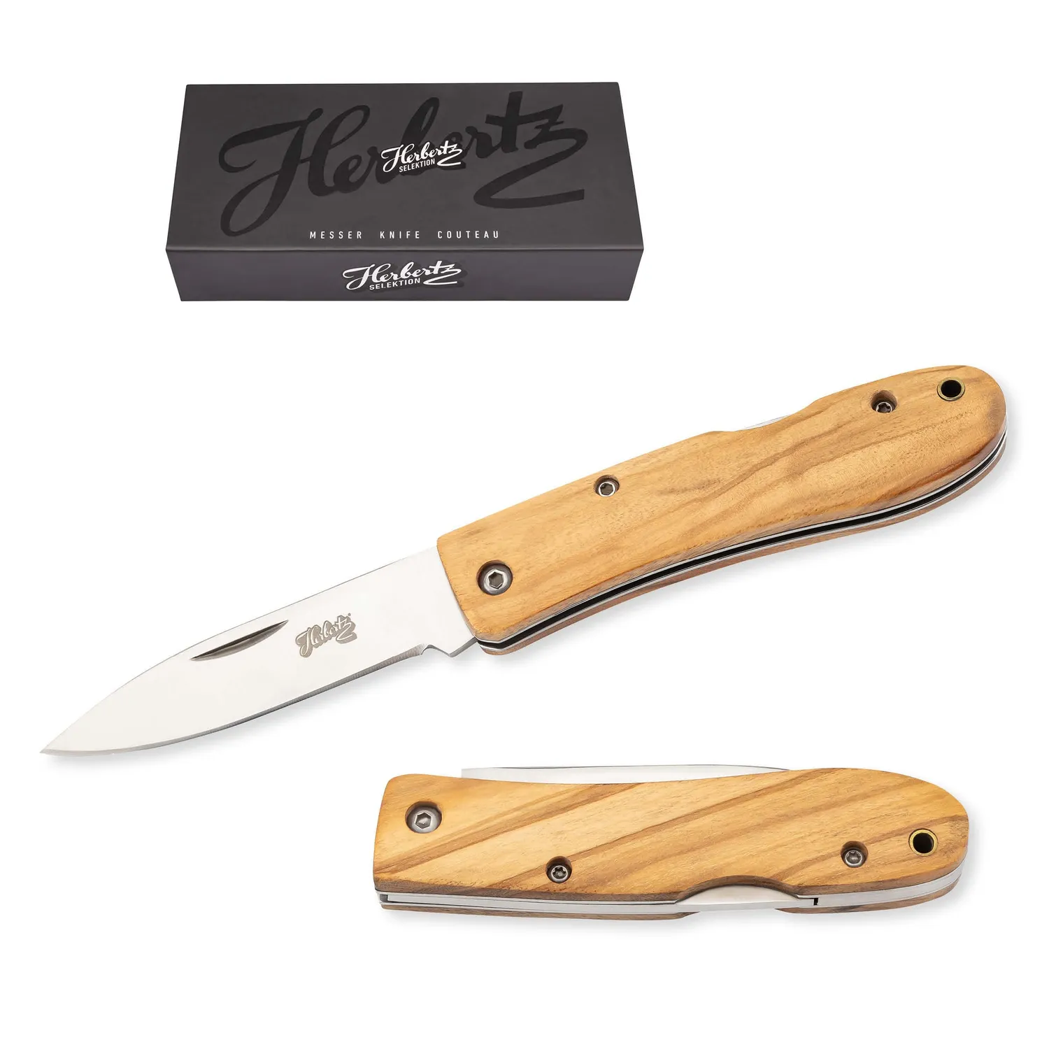 Herbertz Selektion Klappmesser 440 Olivenholz Back Lock