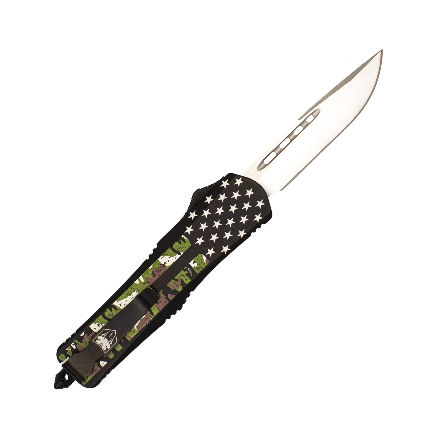 CobraTec FS-3 Medium OTF Messer American Camo Flag D2