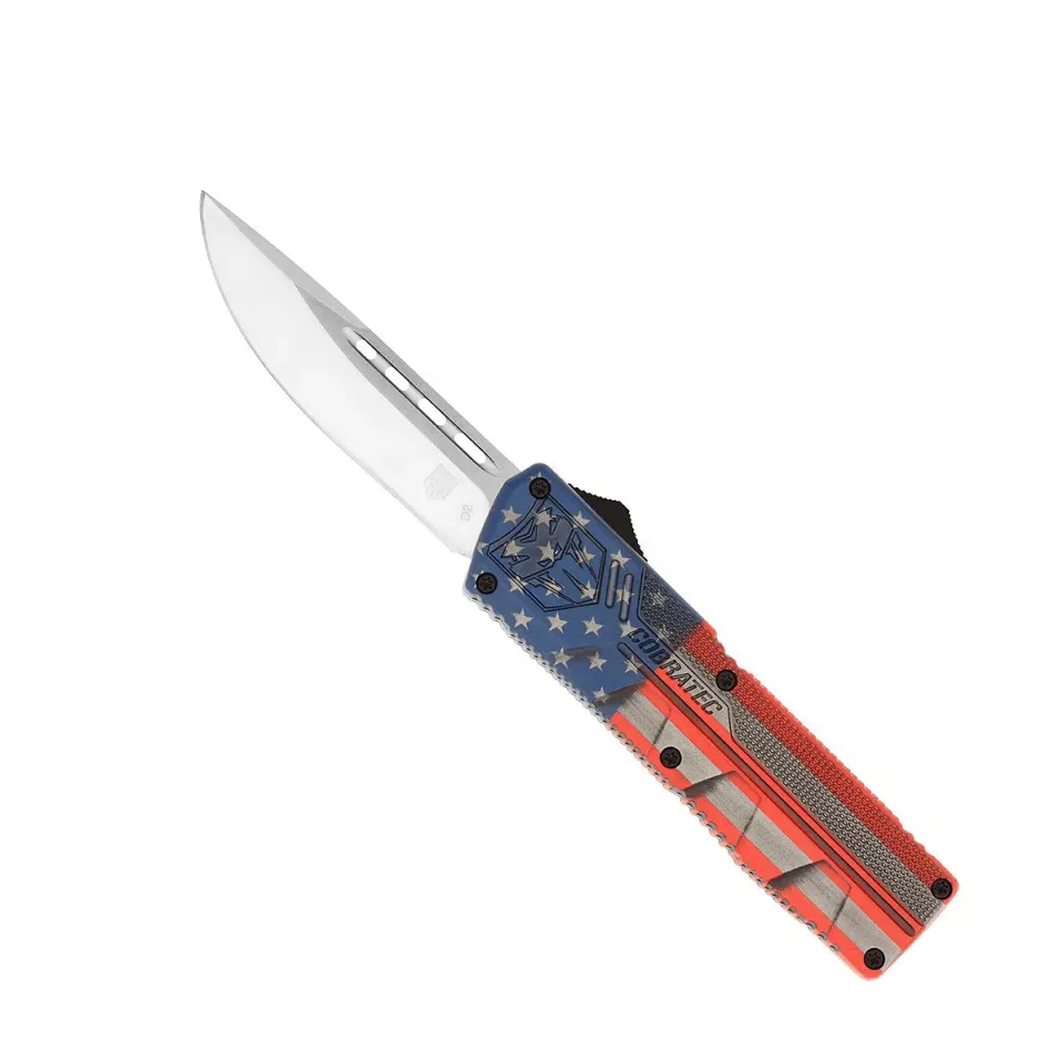 CobraTec Lightweight American Flag OTF-Messer D2