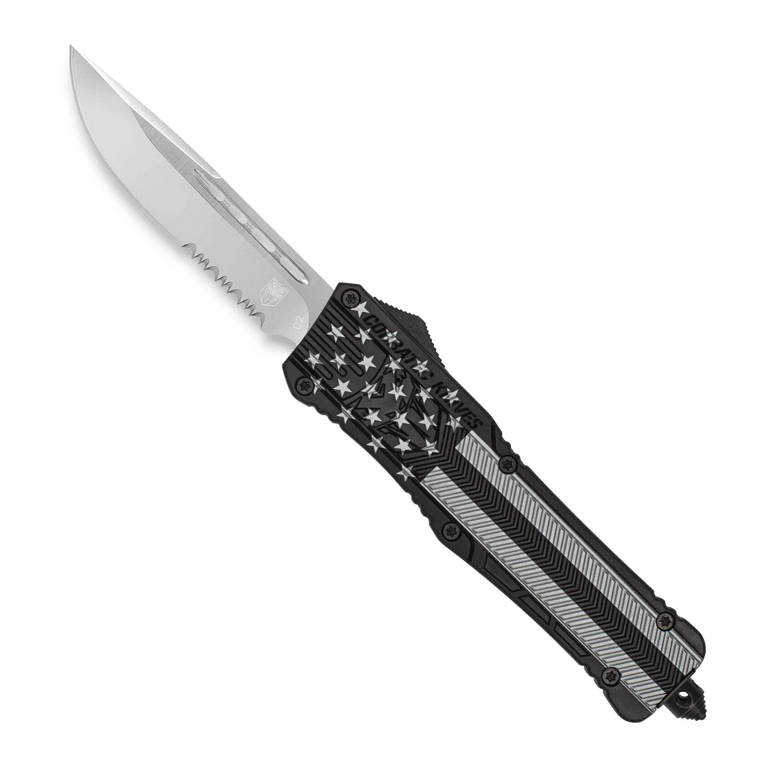 CobraTec CTK-1 Large OTF Messer Blackout American Flag