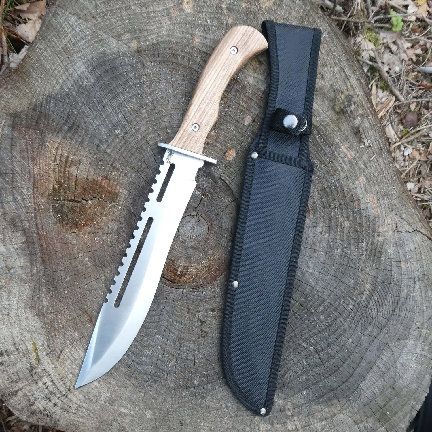 Herbertz Gürtelmesser AISI 420 Zebraholz Nylonscheide