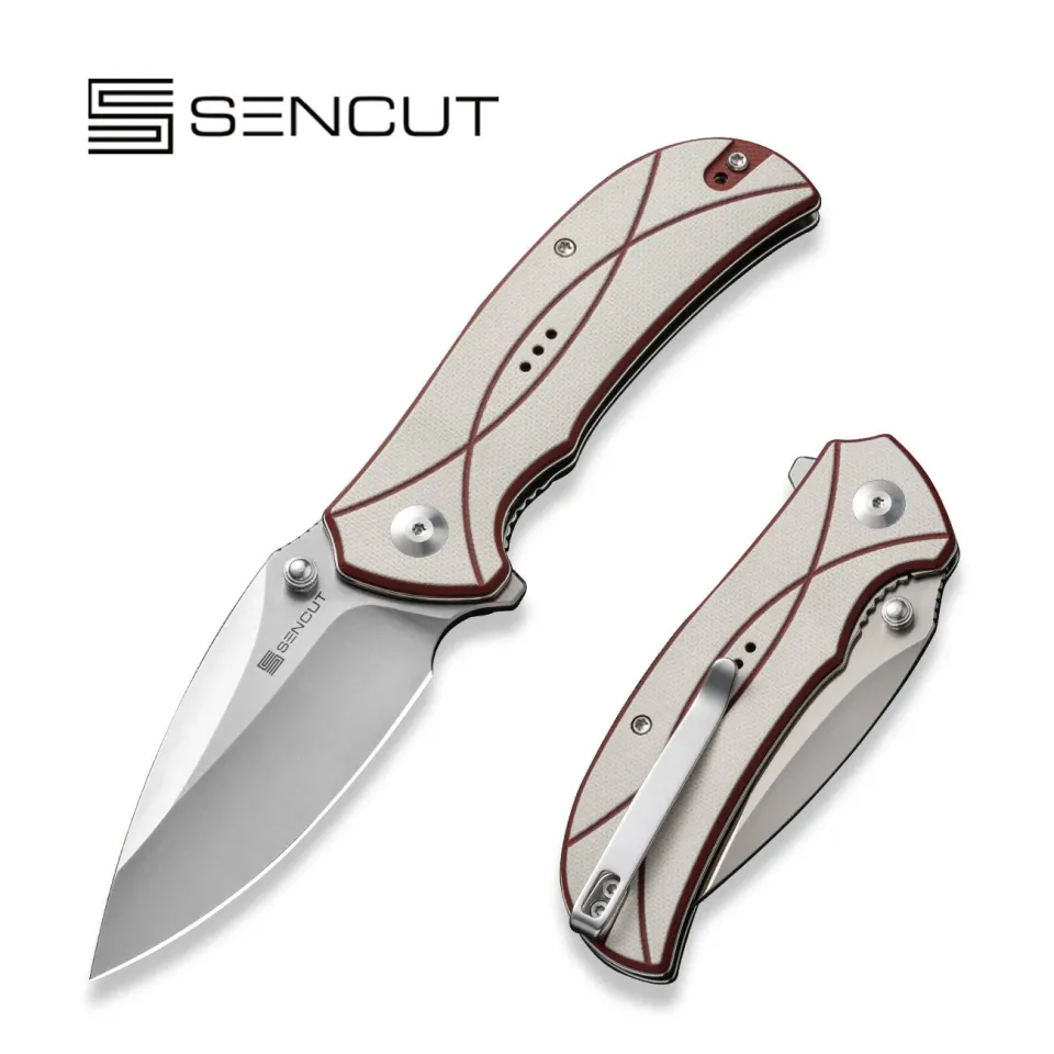 SENCUT Hyrax S23097-3 Taschenmesser Ivory-Rot 9Cr18MoV