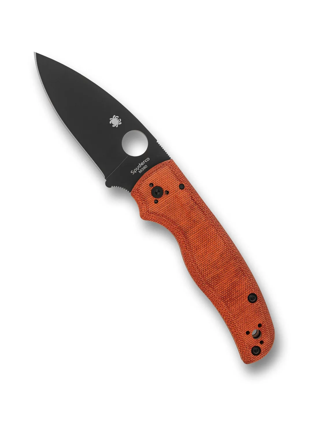 Spyderco Shaman Klappmesser M390 Micarta orange glatt