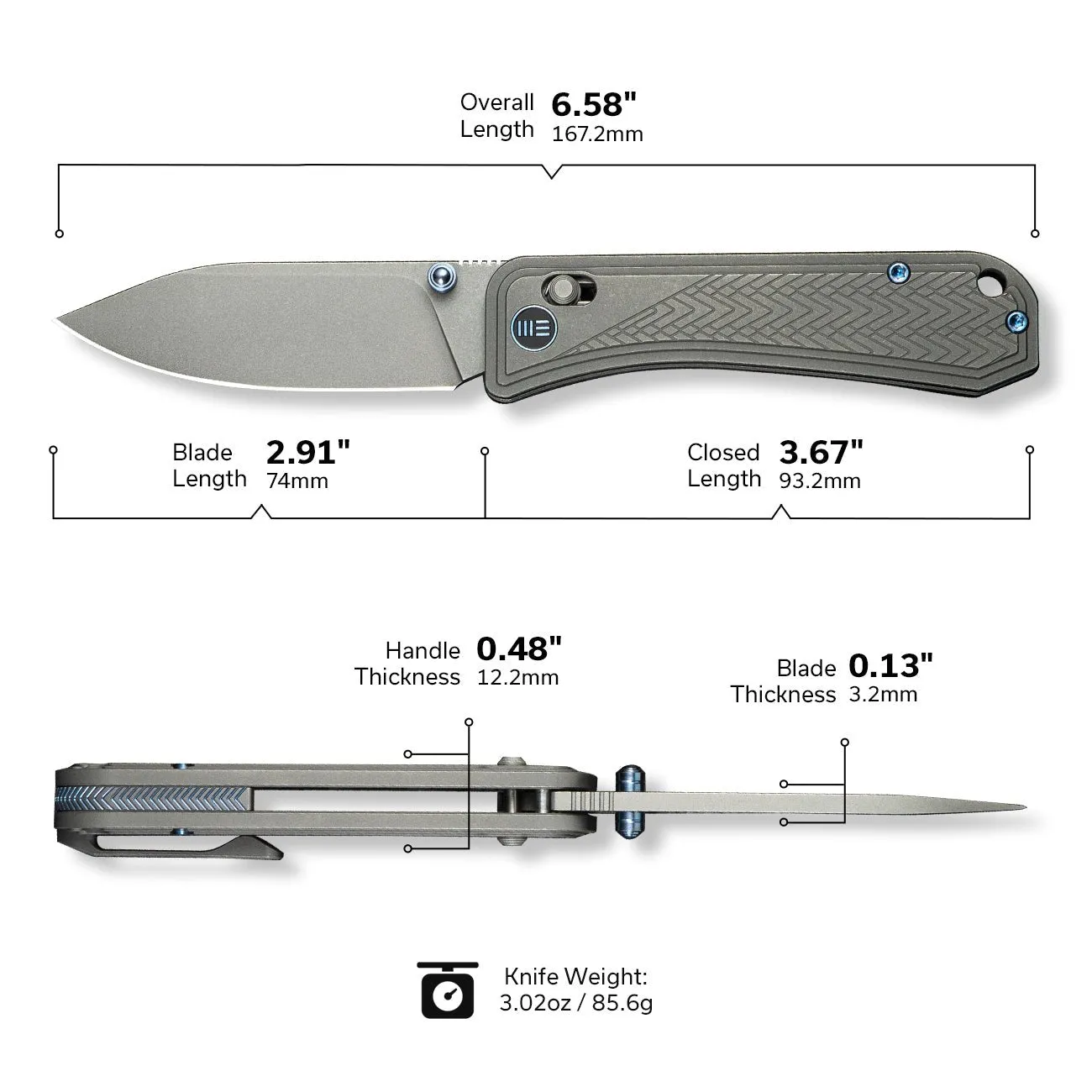 WeKnife Bougie Banter WE24009-2 Klappmesser Titan