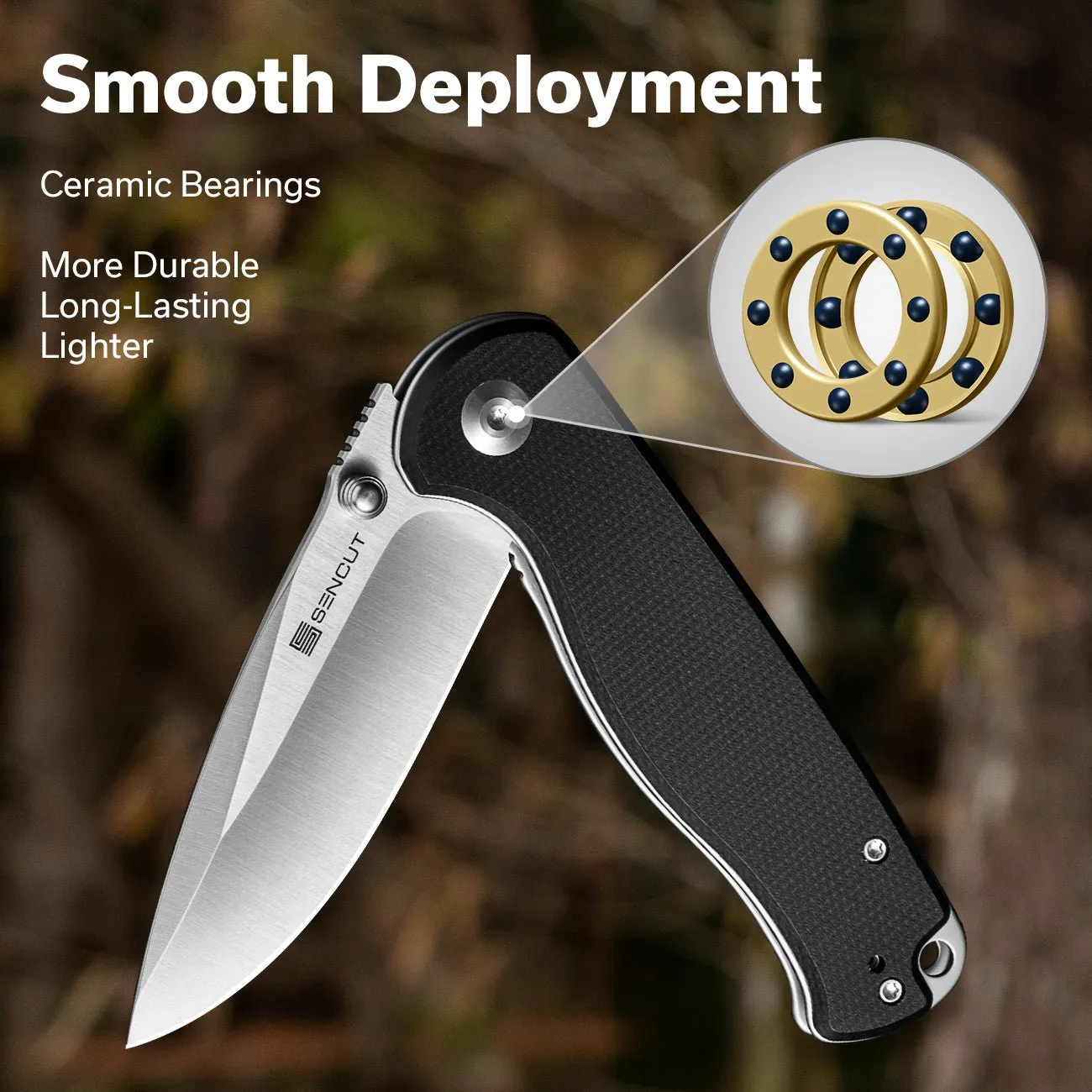 SENCUT Errant S23054B-3 Taschenmesser Micarta 9Cr18MoV