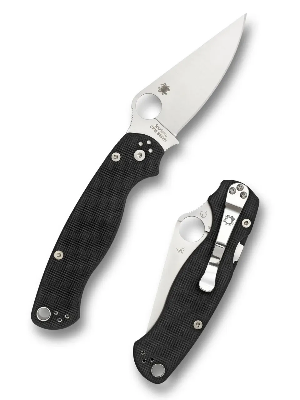 Spyderco Para Military 2 Linkshänder Messer S45VN