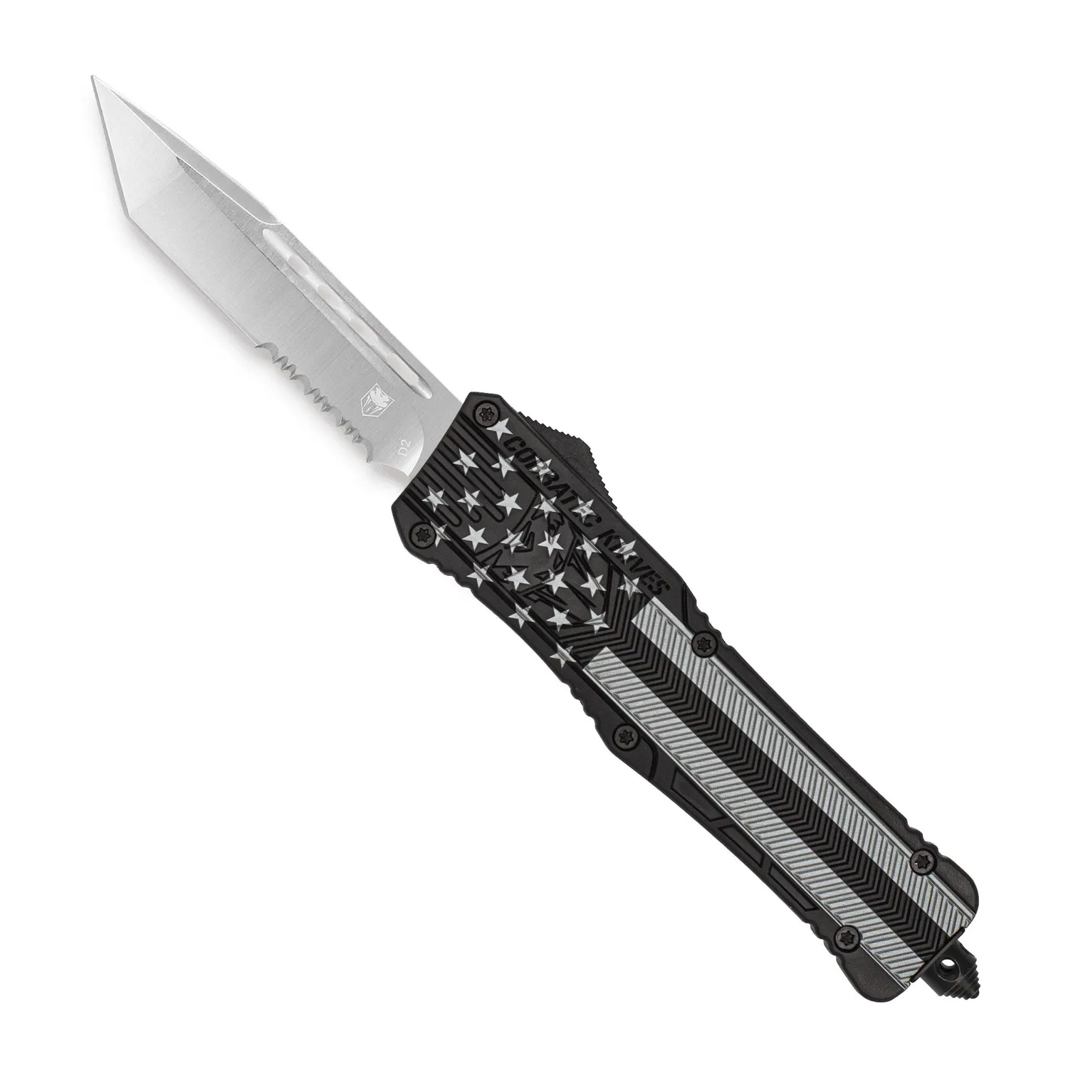 CobraTec CTK-1 Large OTF Messer Blackout American Flag