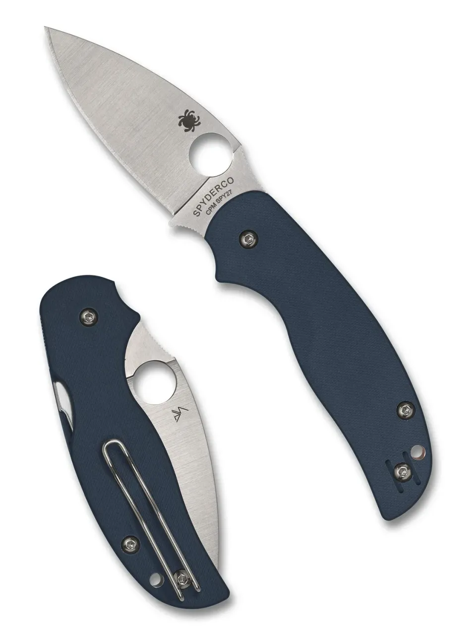 Spyderco Sage 5 CPM SPY27 Taschenmesser Blau Drahtclip