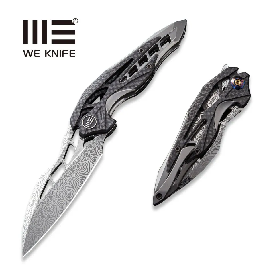 WeKnife Arrakis 906CF-DS1 Klappmesser Damasteel Carbon