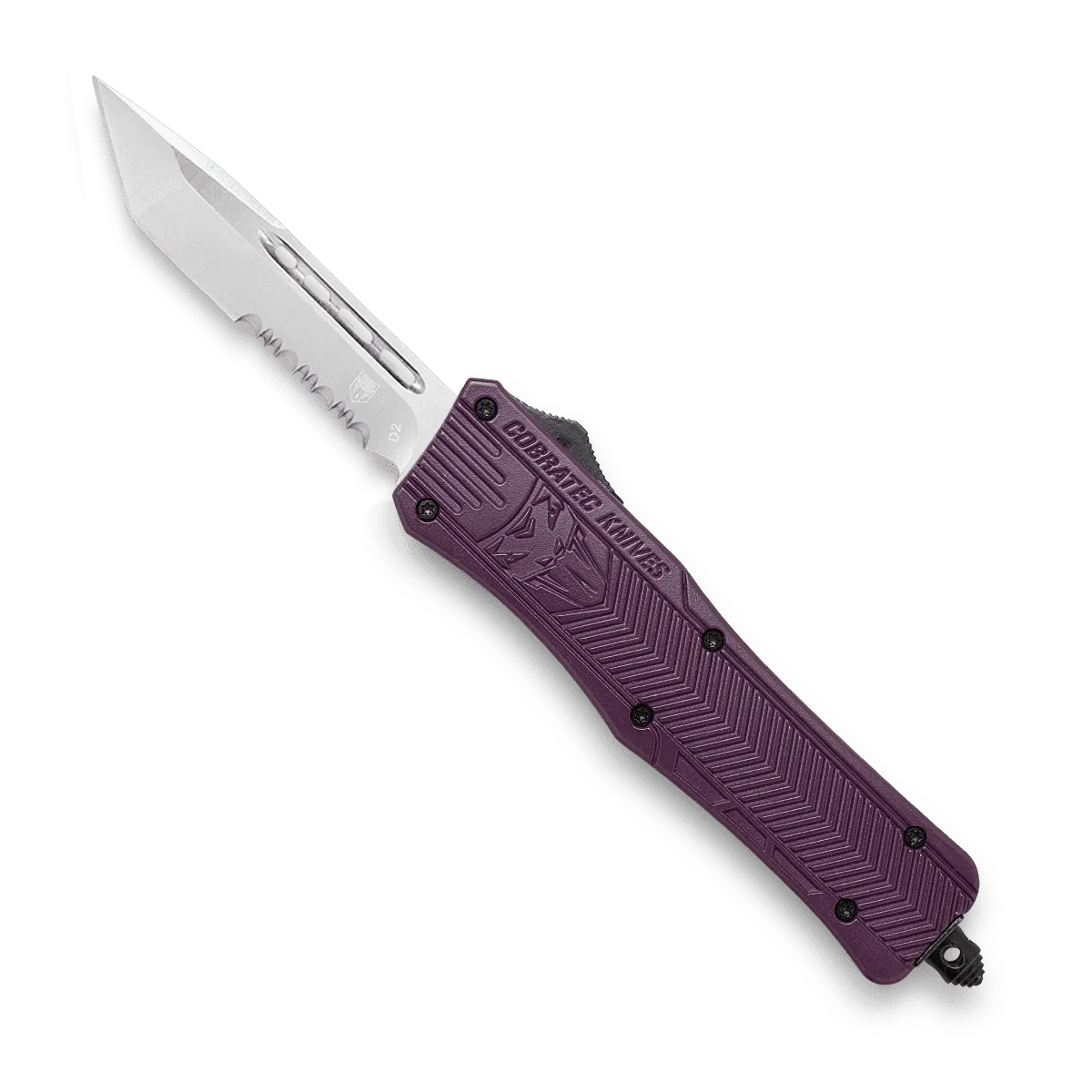 CobraTec Medium CTK-1 Plum OTF-Messer D2 Cerakote
