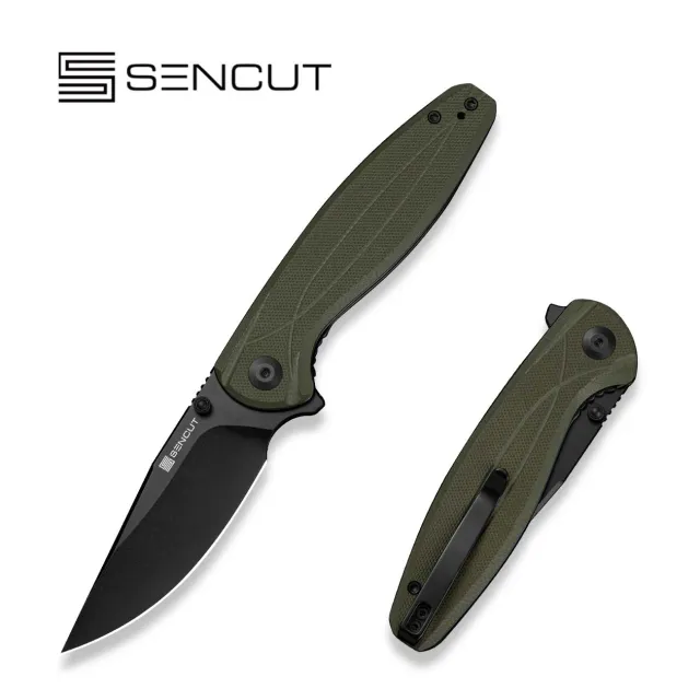 SENCUT Vyrce S25104-1 Taschenmesser OD Green D2 G10