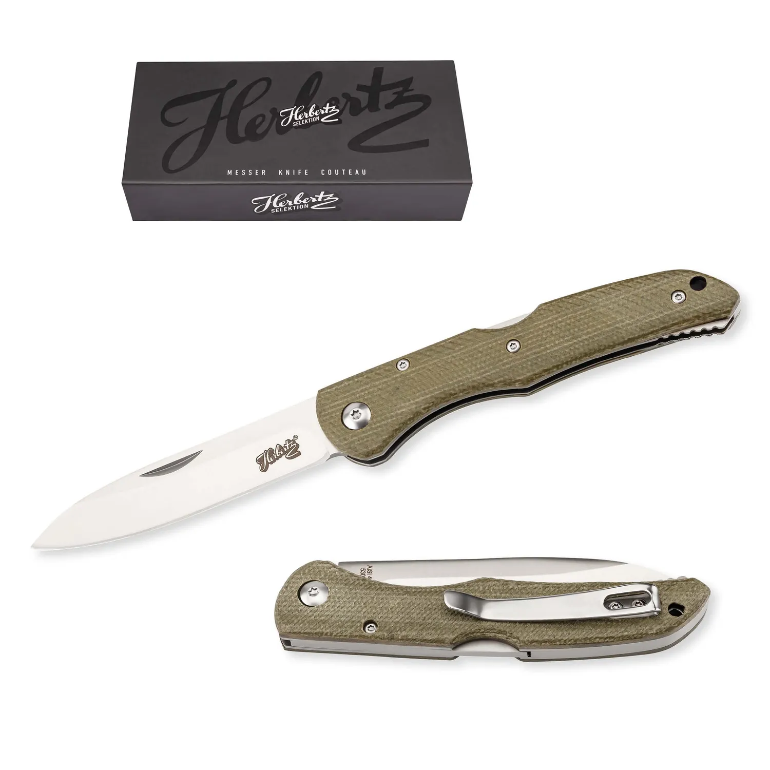 Herbertz Selektion Taschenmesser Micarta 440 Back Lock