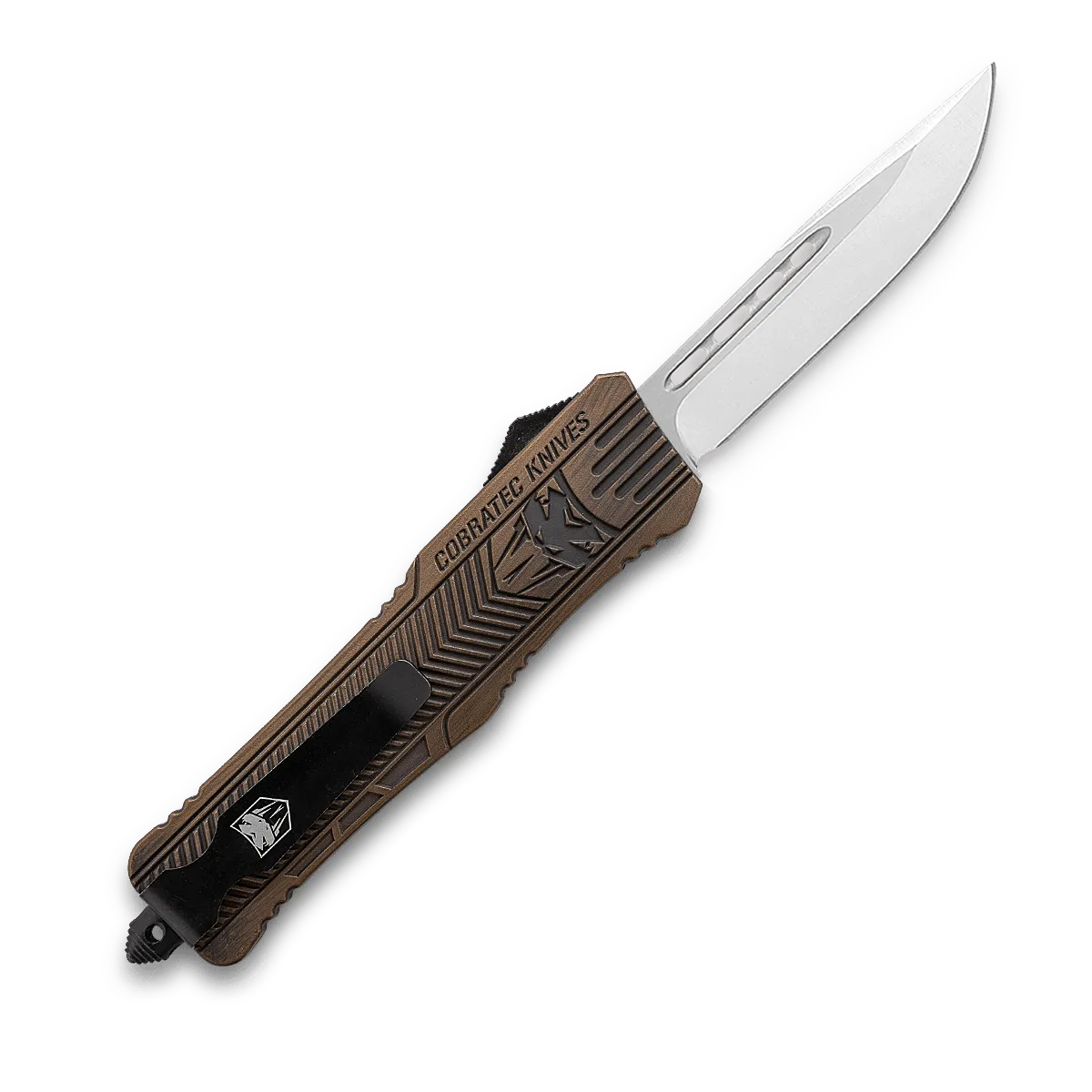 CobraTec Small CTK-1 OTF Messer Bronze Distressed D2