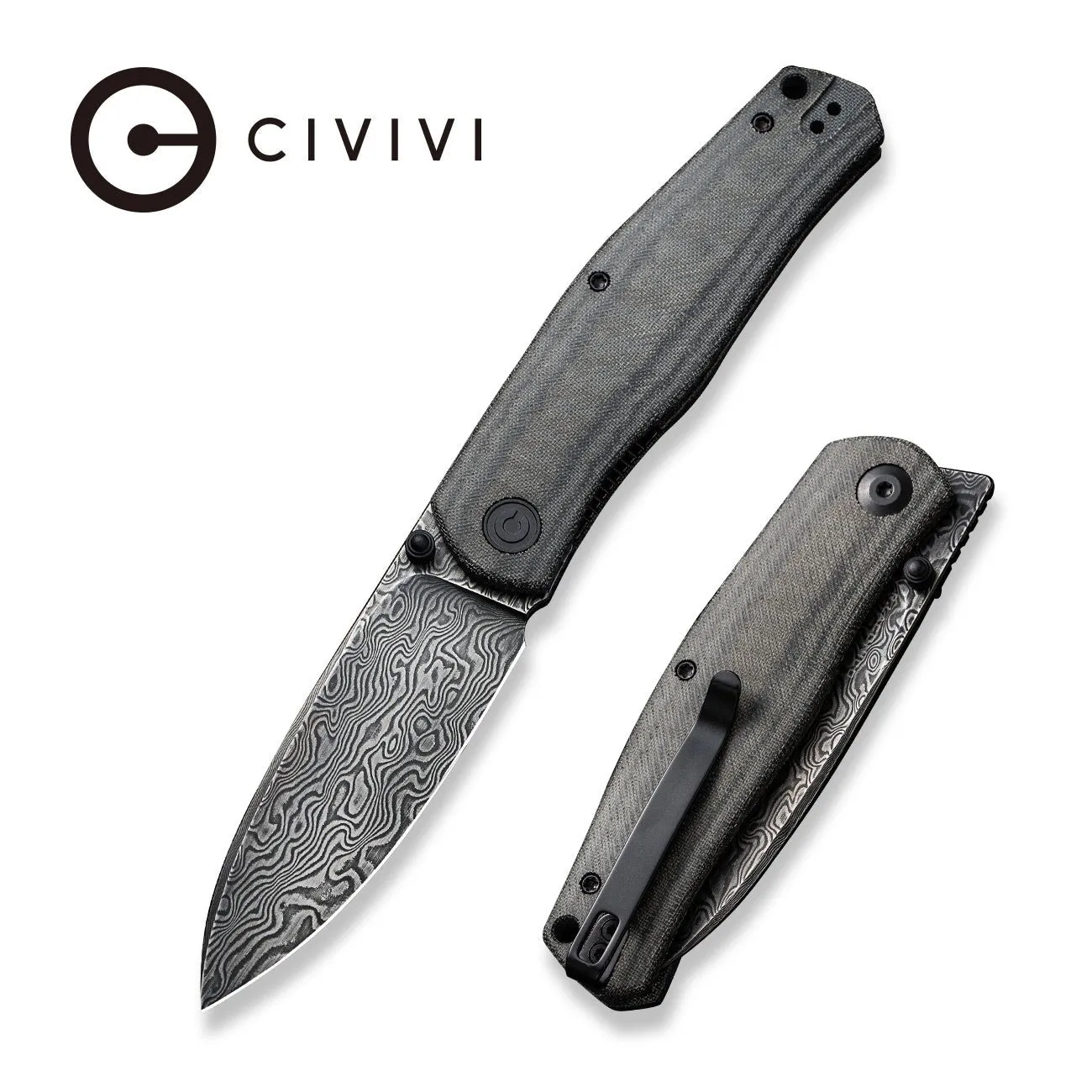 Civivi Sokoke C22007-DS1 Taschenmesser Damast Micarta