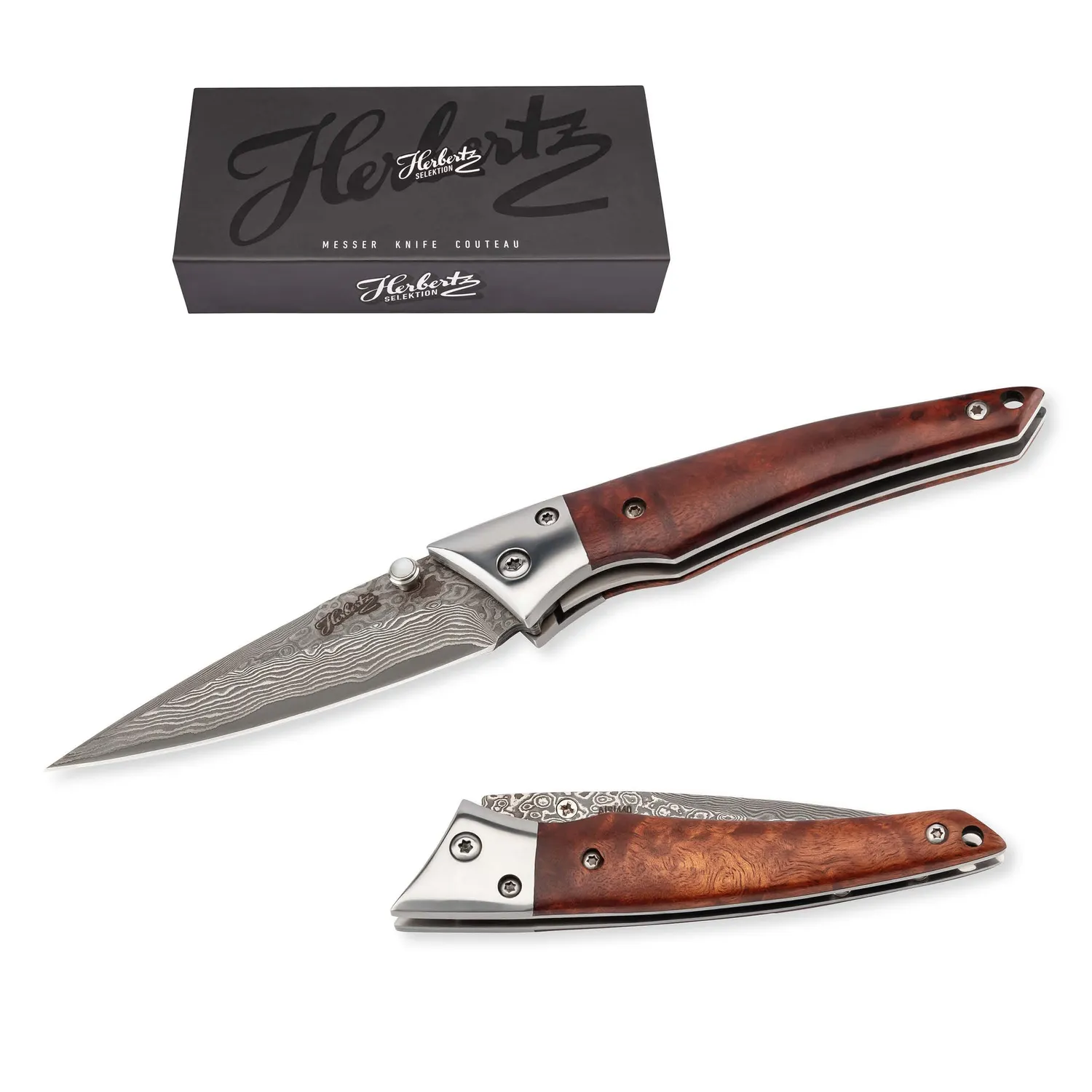 Herbertz Selektion Einhandmesser Damast Birke