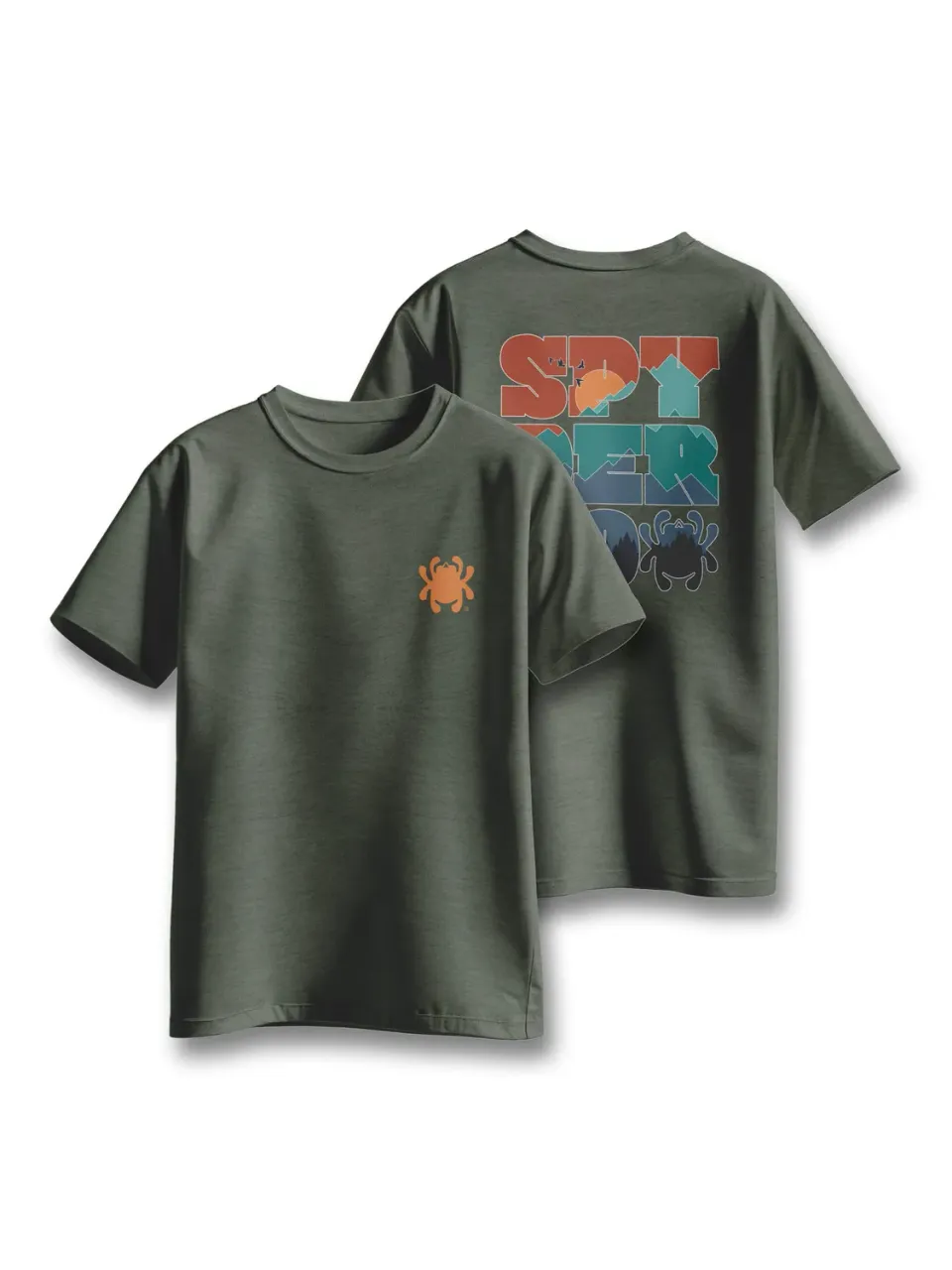 Spyderco T-Shirt Heather Green Baumwollmix