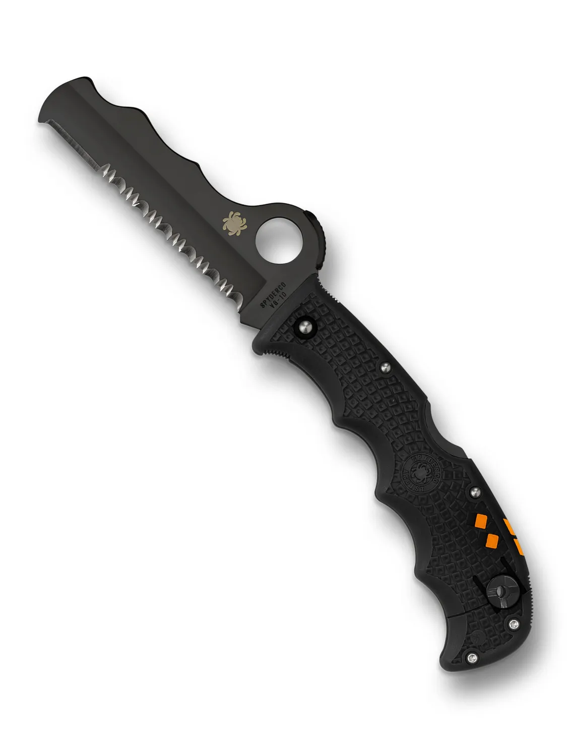 Spyderco Assist Rettungsmesser Schwarz VG-10 Serrata