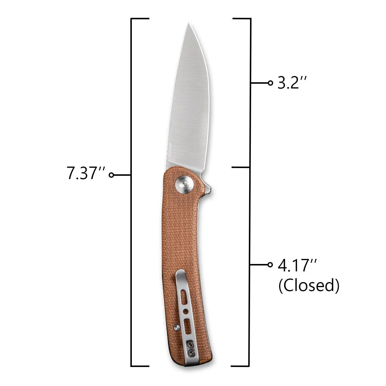 SENCUT Neches SA09D Taschenmesser Brown Micarta