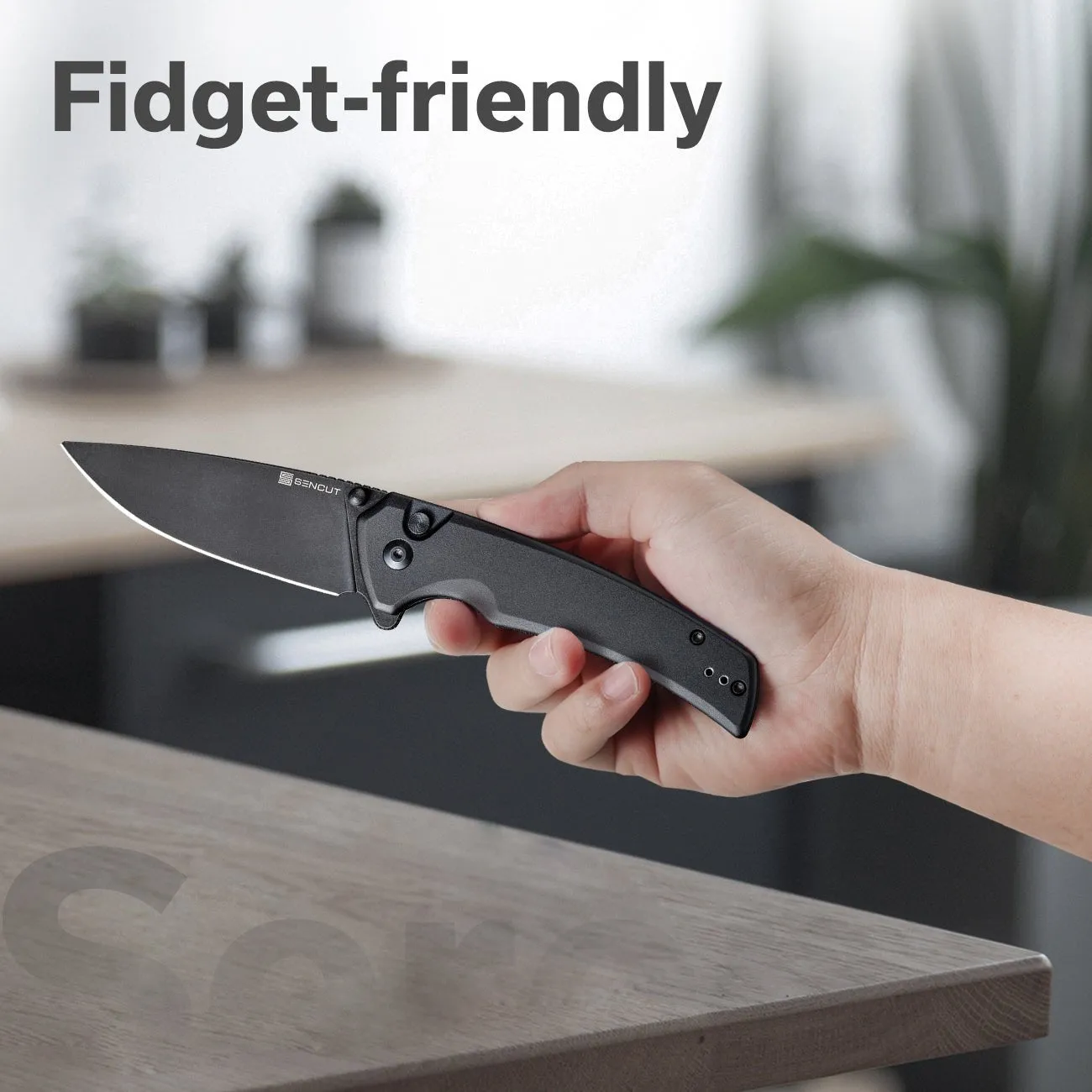 SENCUT Serene S21022B-1 Klappmesser Schwarz Alu D2