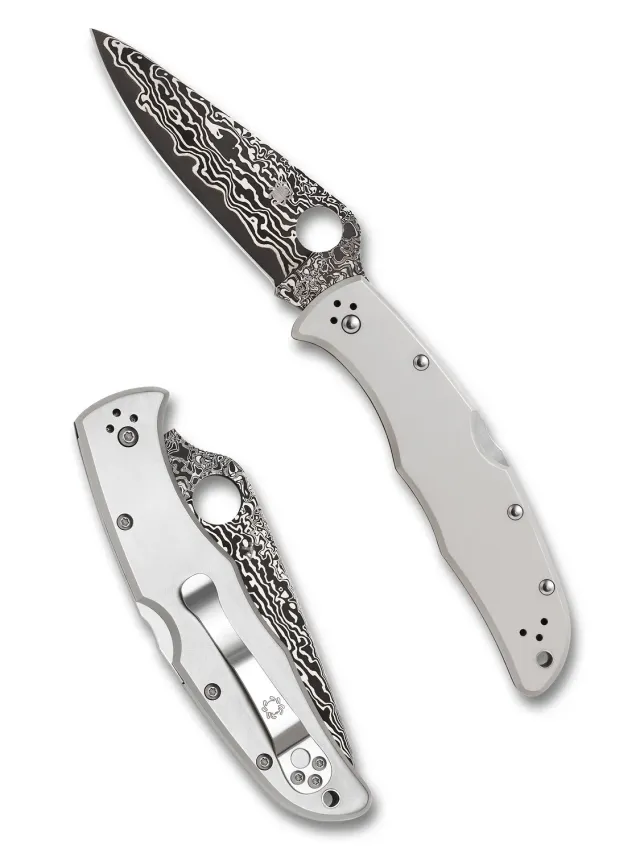 Spyderco Endura 4 Taschenmesser Titan Damast