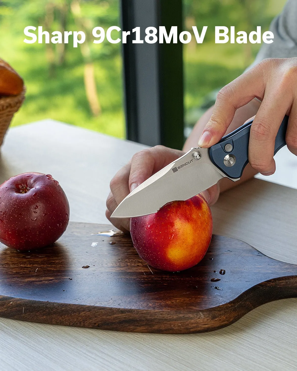 SENCUT Cybrix S23098A-4 Klappmesser Alu blau 9Cr