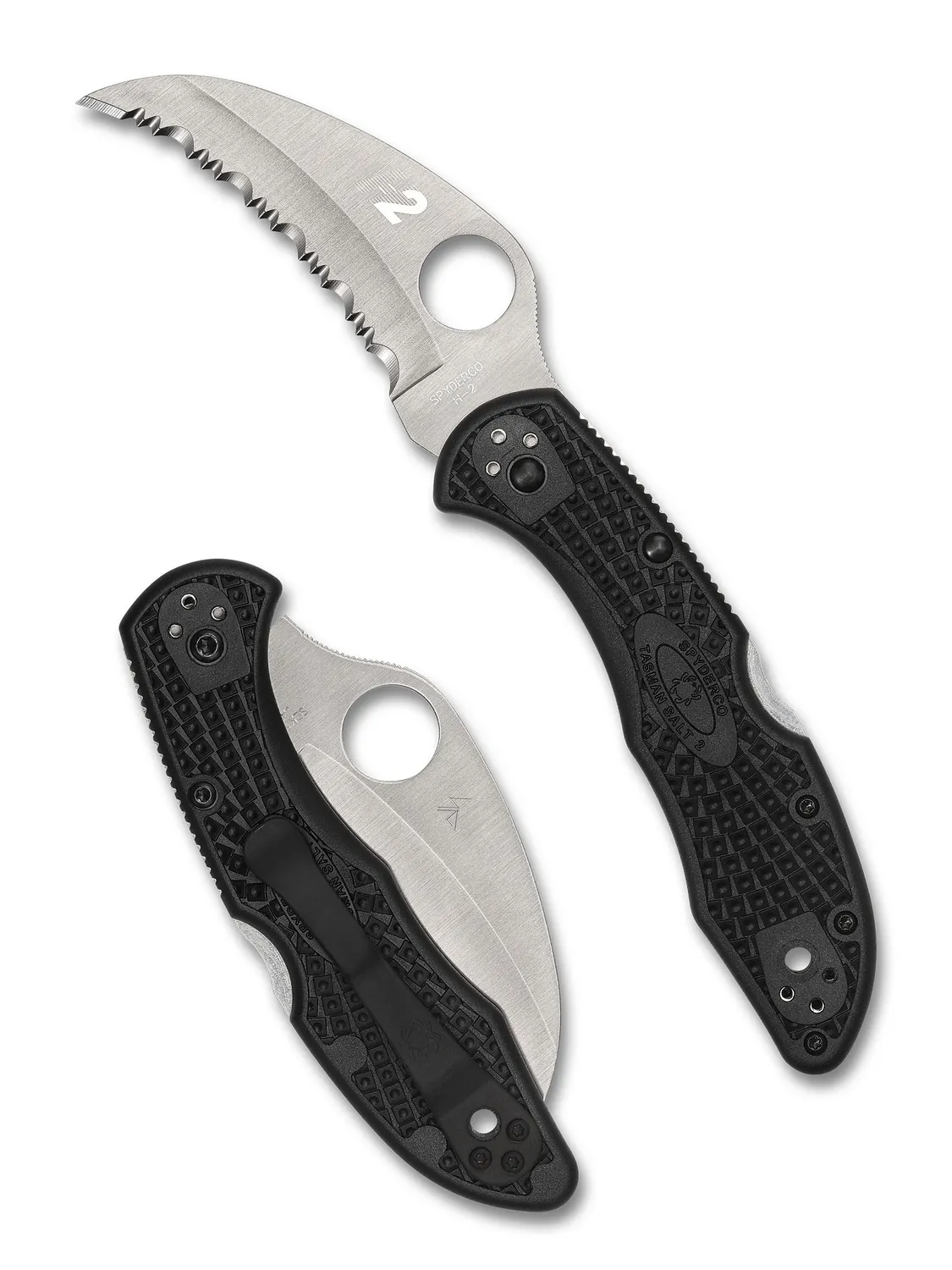 Spyderco Tasman Salt 2 Hawkbill-Taschenmesser H-2 Gelb