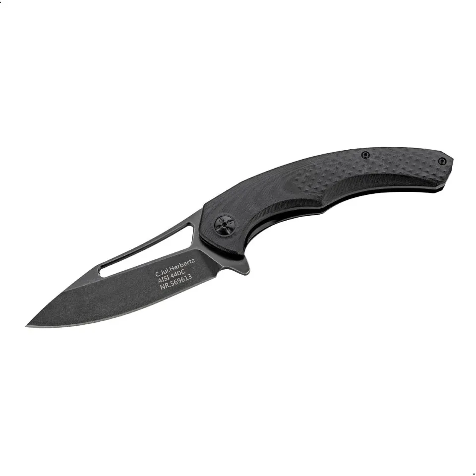 Herbertz Top Collection Klappmesser 440C G10 Black Stonewash