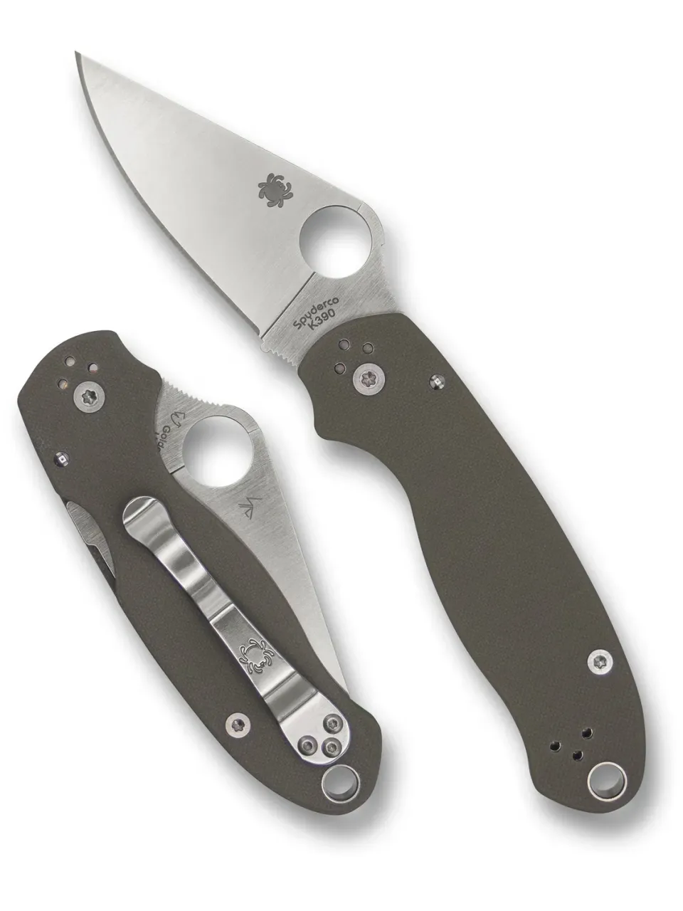 Spyderco Para 3 Klappmesser K390 Ranger-Green G-10