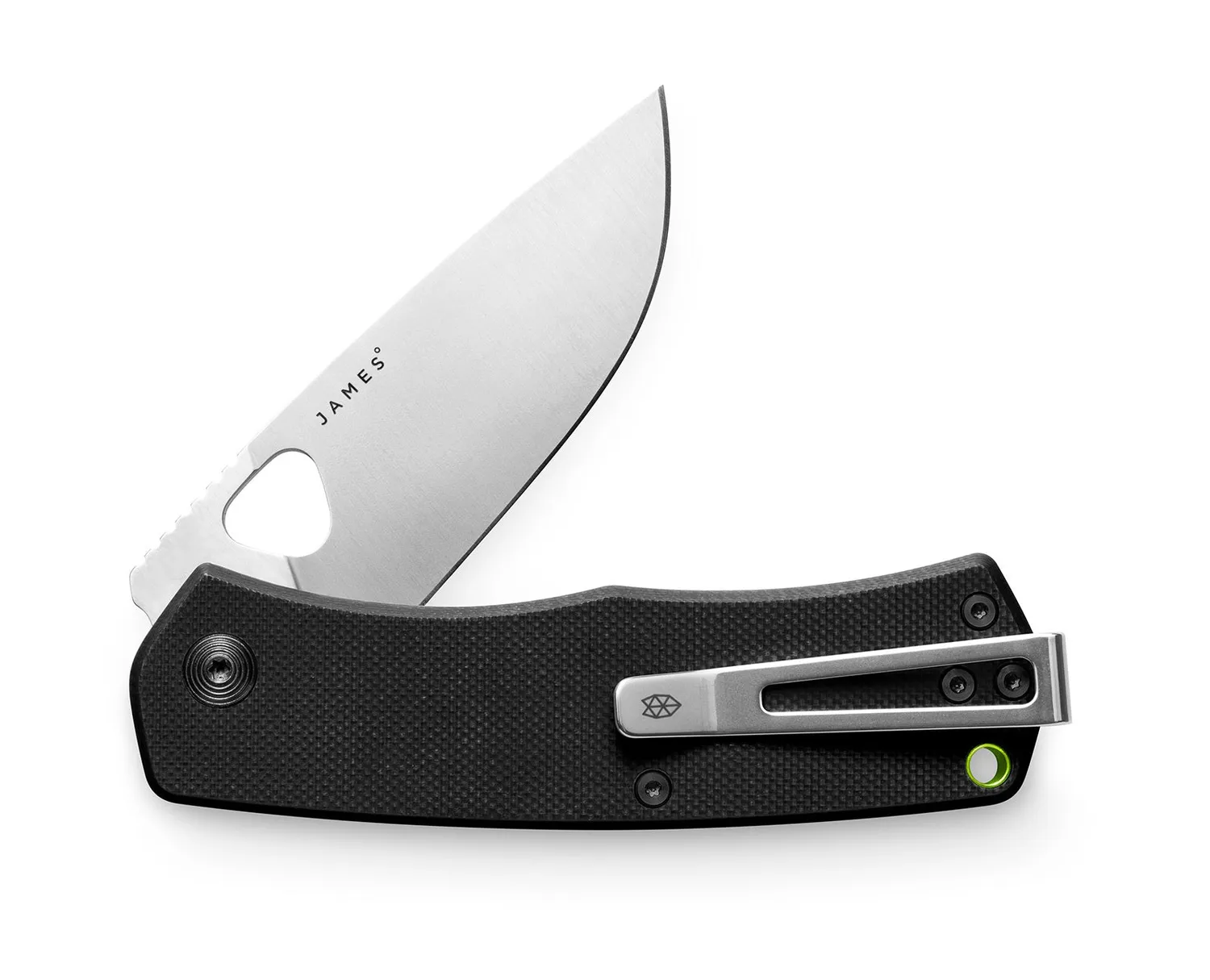 James Brand Folsom Taschenmesser Straight Black Stainless