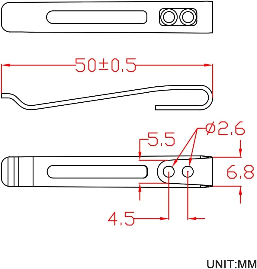 CIVIVI CA-05E Deep-Carry Messerclip Edelstahl 2 Stück