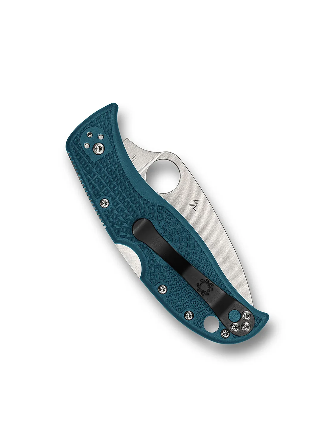 Spyderco LeafJumper K390 Klappmesser blau PlainEdge