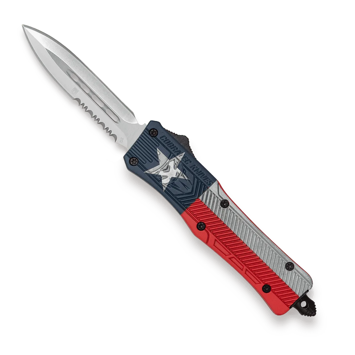 CobraTec Medium CTK-1 OTF-Messer Texas Flag D2
