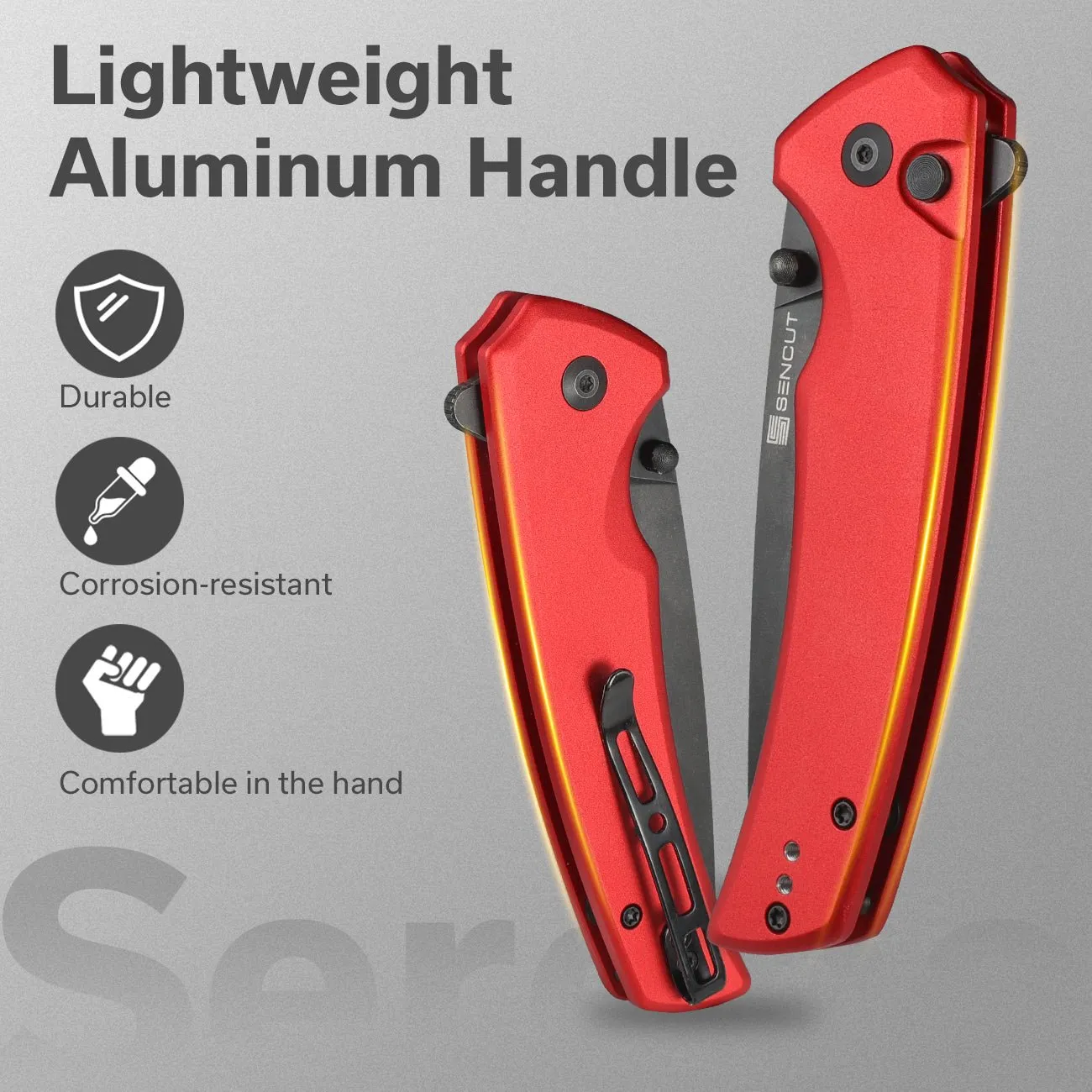 SENCUT Serene S21022B-2 Klappmesser rot Aluminium